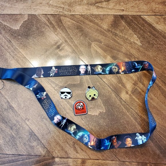 Disney Other - Disney Star Wars Lanyard & 3 Pin Bundle